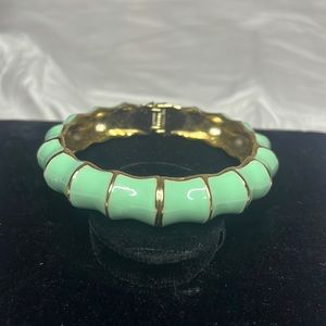 Teal &Gold scalloped bracelet